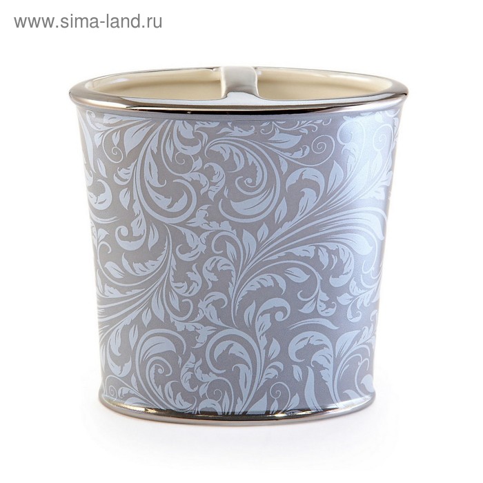 Стакан для зубных щёток Bedminster Scroll Flint Grey, цвет серый - Фото 1