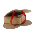 Коробка крафт из рифленого картона, сердце, 18 х 20 х 4 см - Фото 3