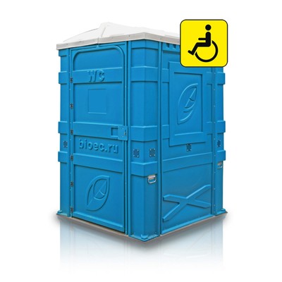 Туалетная кабина, 230 × 158 × 156 см, синяя, «Эколайт Макс»