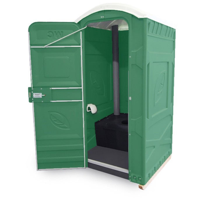 Туалетная кабина, 1.15 × 1.15 × 2.3 м, универсальная, цвет зелёный, «Эколайт Стандарт» - фото 1884825528