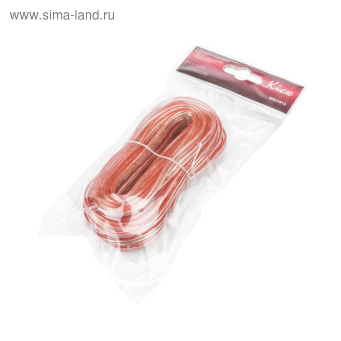 Кабель акустический Kicx SCC-1812 , 18AWG, 12м, прозрачный - Фото 1