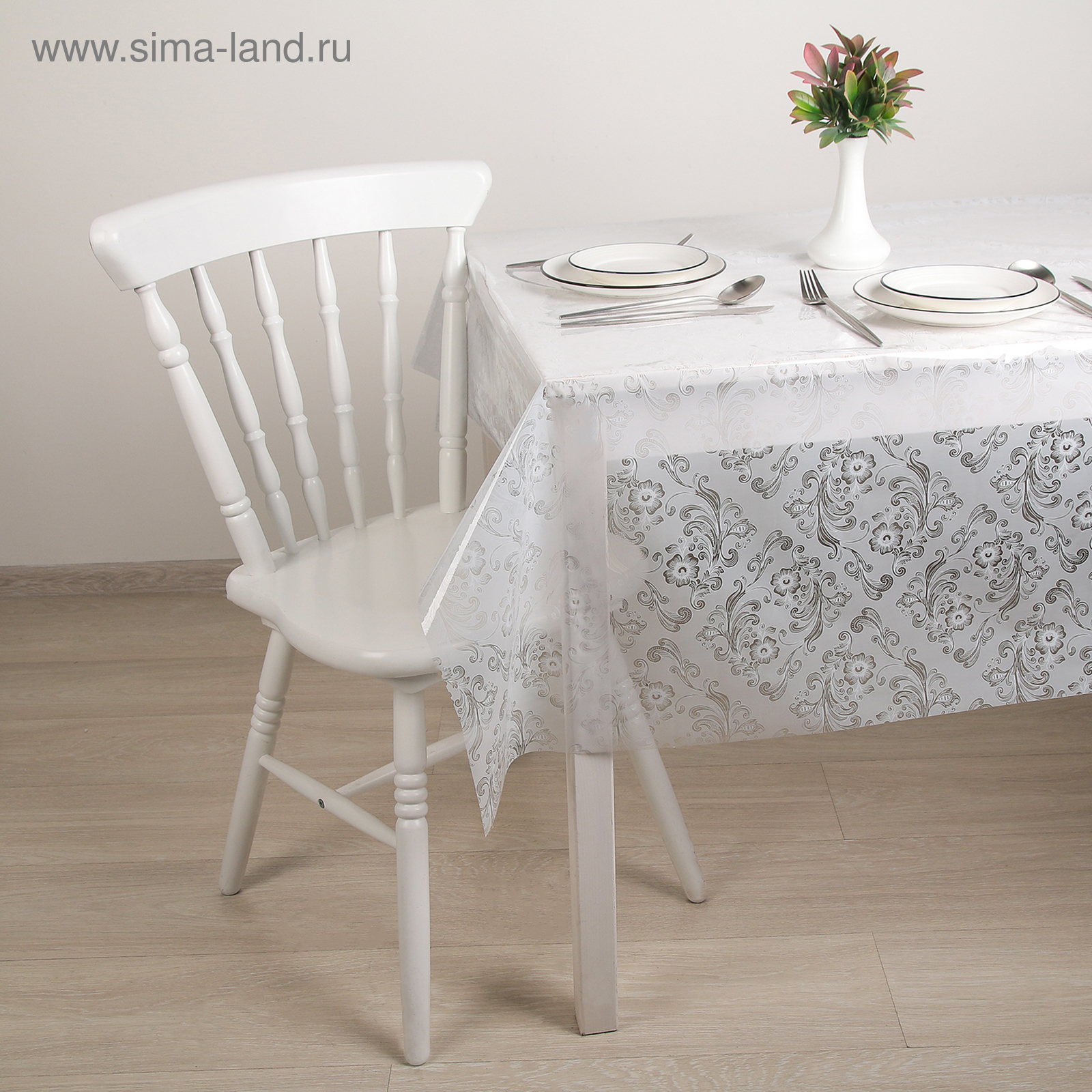 Скатерть без основы многоразовая «Ажурная», 132×220 см, цвет МИКС ...