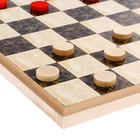 Настольная игра 2 в 1 "Мрамор": нарды, шашки (доска дерево 40х40 см) - Фото 5