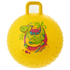 Мяч прыгун с ручкой массажный "Дракончик" d=65 см, 600 гр, цвета микс - Фото 1