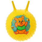 Мяч прыгун с рожками массажный "Мишка" d=45 см, 350 гр, цвета микс - Фото 3