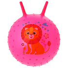 Мяч прыгун с рожками массажный «Львёнок», d=45 см, 350 г, МИКС - Фото 1