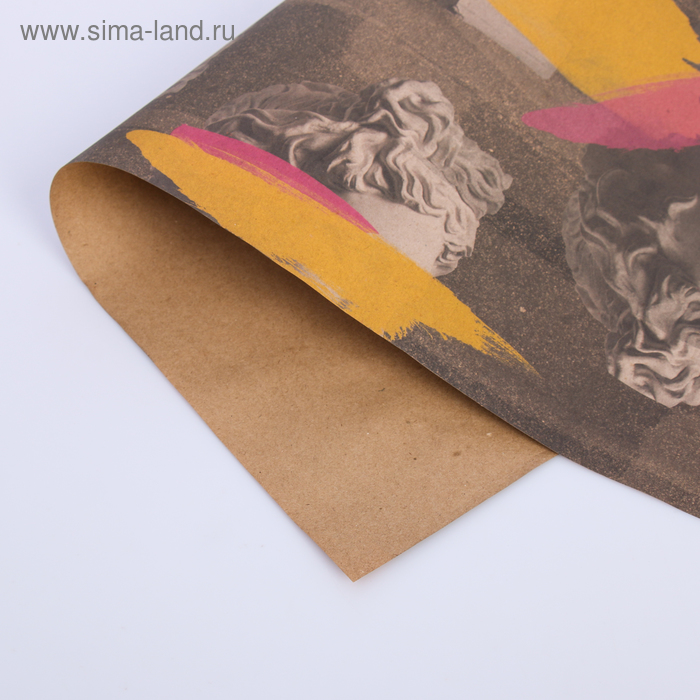 Бумага упаковочная крафтовая «Скульптуры», 50 × 70 см - Фото 1