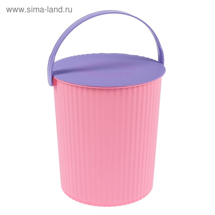 Ведро-стул Solano, 10 л, цвет розовый аметист - Фото 1