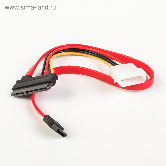 Кабель-переходник Gembird CC-SATA-C1,интерфейсный,7pin/7pin,0.35м,и питания Molex-SATA,0.15м - Фото 1