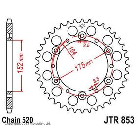 Звезда ведомая JT sprockets JTR853-50, цепь 520, 50 зубьев