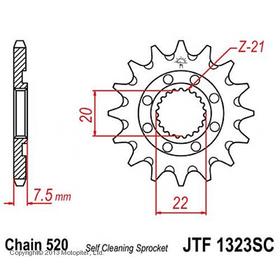 Звезда ведущая JT sprockets JTF1323-13SC, цепь 520, 13 зубьев 3263666