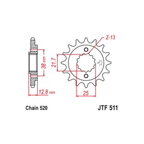 Звезда ведущая JT sprockets JTF511-15, цепь 520, 15 зубьев 3263902