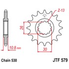 Звезда ведущая JT sprockets JTF579-17, цепь 530, 17 зубьев - фото 307001800