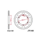 Звезда ведомая JT sprockets JTR460-46, цепь 520, 46 зубьев - фото 307001878