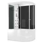 Душевая кабина DOMANI-SPA Light 128 L high, чёрная стеклянная задняя панель, прозрачное стекло, 120 х 85 х 218 см - Фото 2