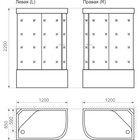 Душевая кабина DOMANI-SPA Light 128 L high, чёрная стеклянная задняя панель, прозрачное стекло, 120 х 85 х 218 см - Фото 4