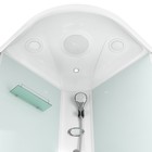 Душевая кабина DOMANI-SPA Light 99, белая стеклянная задняя панель, сатин матированное стекло, низкий поддон, 90 х 90 х 218 см - Фото 3