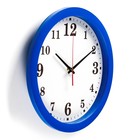 Часы настенные "Классика", арабские цифры, синий обод, 28х28 см - Фото 2