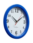 Часы настенные "Классика", арабские цифры, синий обод, 28х28 см 2436474