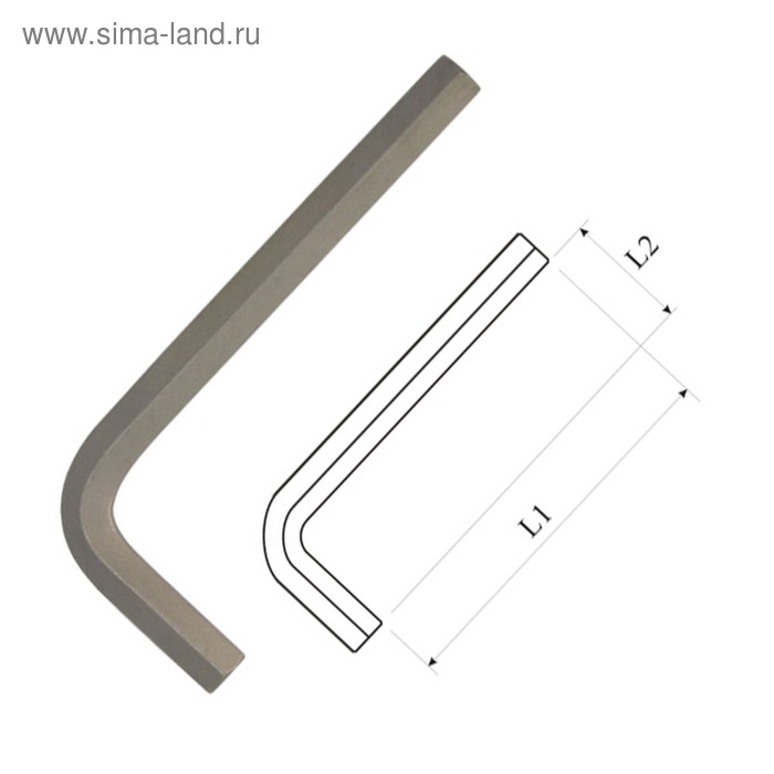 Ключ, AIST, Г-образный, шестигранный, H1.5, L= 4,5 см - Фото 1