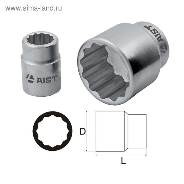 Головка торцевая AIST, 48 мм, 3/4", 12-гранная - Фото 1