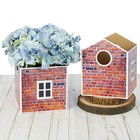 Коробка–домик для цветов складная «Английский дом», 15 х 19 см - Фото 1