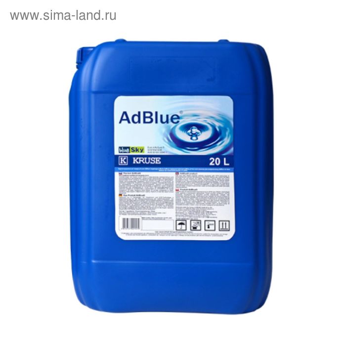 Жидкость AdBlue для системы SCR дизельных двигателей, мочевина 20 л - Фото 1