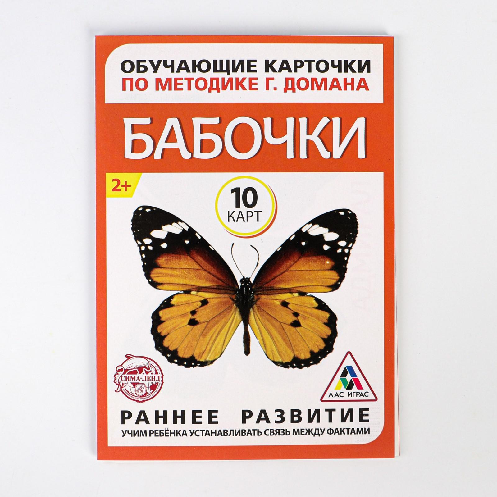 Обучающие карточки по методике Г. Домана «Бабочки», 10 карт, А6 (3000942) -  Купить по цене от 20.30 руб. | Интернет магазин SIMA-LAND.RU