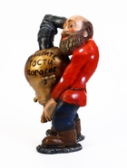 Садовая фигура из полистоуна «Дед с самоваром», 56×34×32 см - Фото 6
