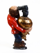 Садовая фигура из полистоуна «Дед с самоваром», 56×34×32 см - Фото 4
