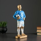 Фигура "Футболист вратарь" бронза с синим, 39см - Фото 1