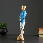 Фигура "Футболист вратарь" бронза с синим, 39см - Фото 2