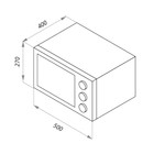 Мини-печь Maunfeld СEMOB.363.S1, 1300 Вт, 3 режима, 36 л, чёрная/серебристая - Фото 2