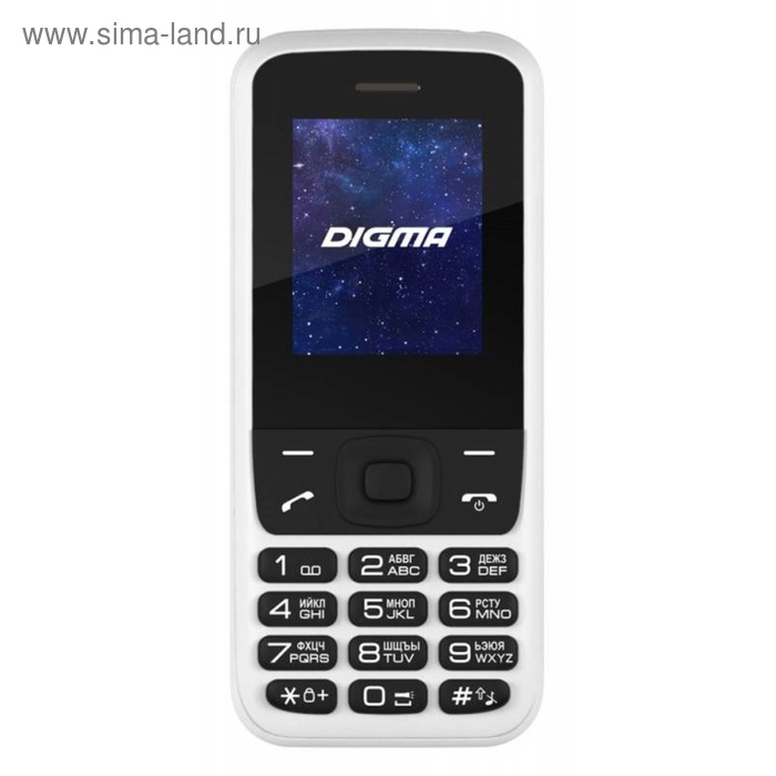 Сотовый телефон Digma LINX A177 White 2sim, 1,77'' - Фото 1