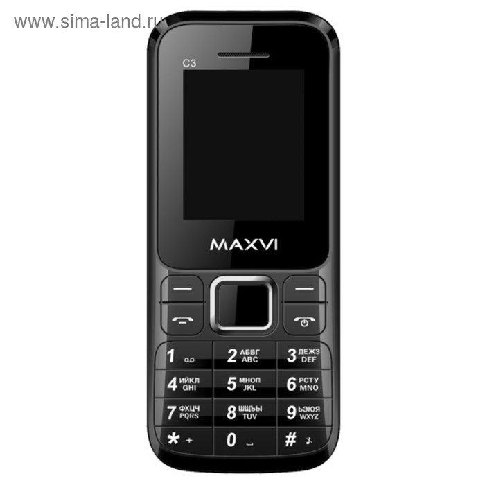 Сотовый телефон Maxvi  C3 Black, без СЗУ в комплекте - Фото 1