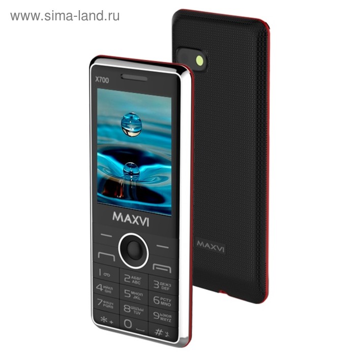 Сотовый телефон Maxvi X700 Black Red - Фото 1