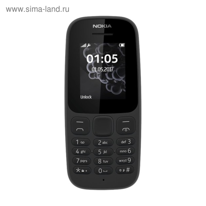 Сотовый телефон Nokia 105 DS Black TA-1034 - Фото 1
