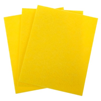 Набор салфеток для уборки Доляна, 30×38 см, вискоза, 3 шт, цвет жёлтый