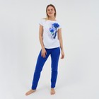 Комплект женский (футболка, брюки) Очарование, цвет василек, размер 50 - Фото 4