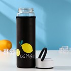 Бутылка для воды стеклянная с ручкой в чехле «Фрукты», 500 мл, h=23,5 см, рисунок МИКС - Фото 2