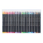 Фломастеры 24 цвета «Кисти», в пластиковой коробке, вентилируемый колпачок - Фото 2