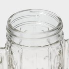 Кружка Доляна «Кактус», 450 мл, 11×7×15 см, стекло, с крышкой и трубочкой, прозрачная - Фото 4