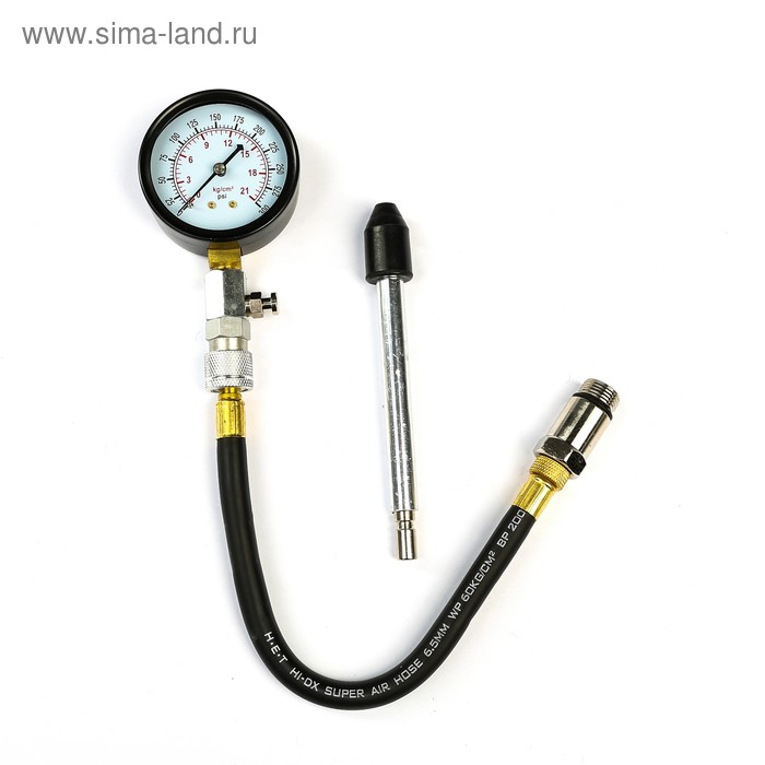 Компрессометр для бензиновых двигателей с 2 адаптерами в кейсе - Фото 1