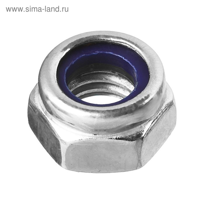 Гайка самоконтрящаяся, с нейлоновым кольцом DIN 985, "ЗУБР", M16, оцинкованная, 2 шт. - Фото 1