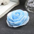 Декор для творчества "Бело-голубая роза с блестками" 7х7 см - Фото 2