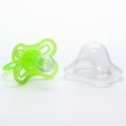 Соска - пустышка силиконовая классическая Крошка Я «Бабочка», от 6 мес., с колпачком, зеленый - Фото 5