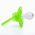 Соска - пустышка силиконовая классическая Крошка Я «Бабочка», от 6 мес., с колпачком, зеленый - Фото 4
