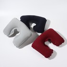 Подушка для шеи дорожная, надувная, 42 × 27 см, цвет МИКС - Фото 2