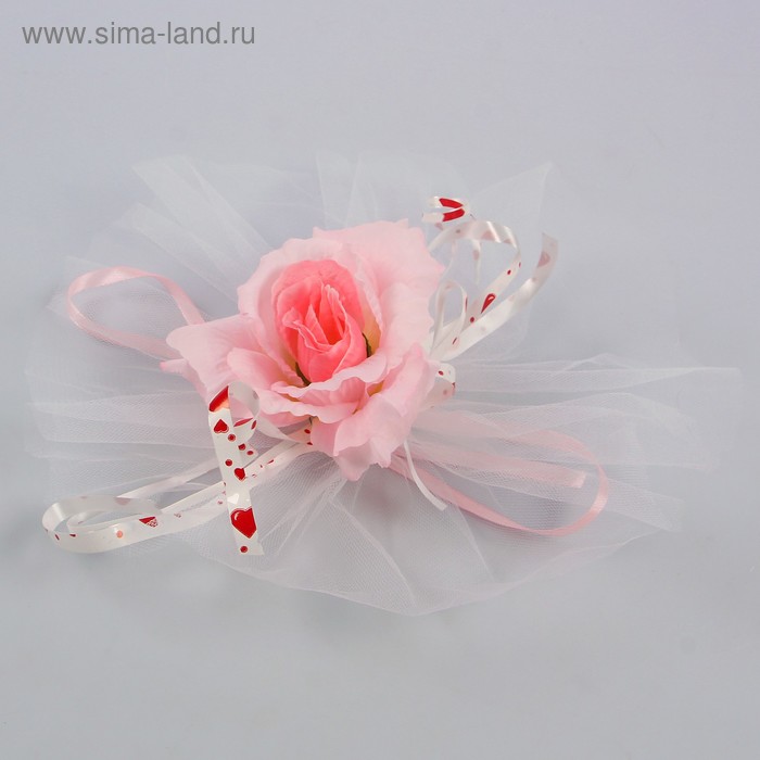 Набор цветов на зеркала и ручки а/м, 2 шт, розовый - Фото 1