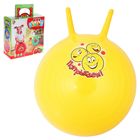Мяч-попрыгун с рожками "Счастливые улыбки", d=55 см, 420 гр, МИКС - Фото 3